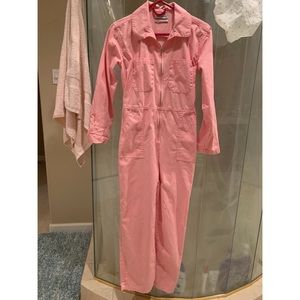 Urban outfitters pink utility jumpsuit